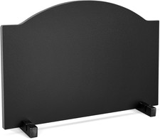 26" Black Iron Fireplace Back