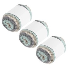 3Pcs 634 Yard Acrylic Yarn for Crocheting, Gray,Green,Blue