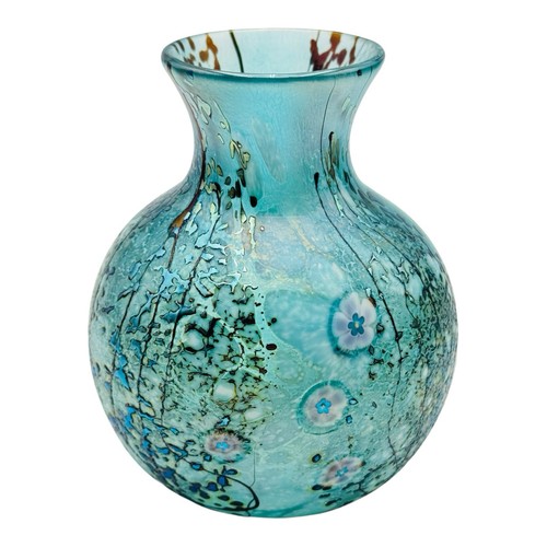 Okra art glass vase - okra,
