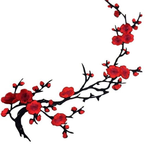 Beautiful embroidered plum - embroidered,