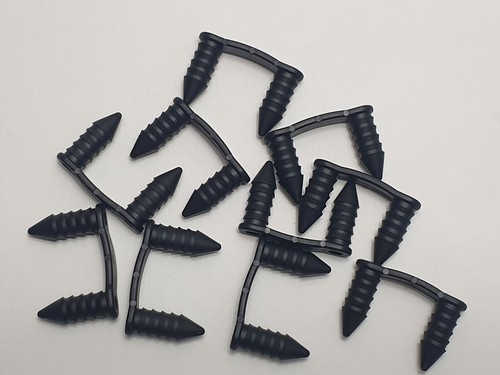 Black wiring loom clips - black,