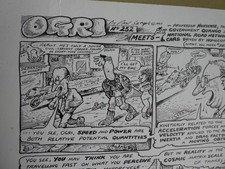 Ogri cartoon, original art