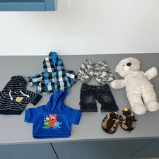 Build A Bear - Boys Clothes Bundle plus Bear (hoody, cargo, jeans etc)