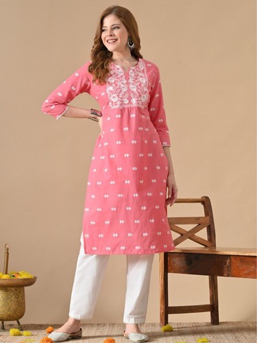 Indian women pink cotton - indian,