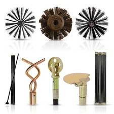DRAIN ROD RODS SET FLUE CHIMNEY DRAIN BRUSH WORM SCREW PLUNGER DROP SCRAPER NEW