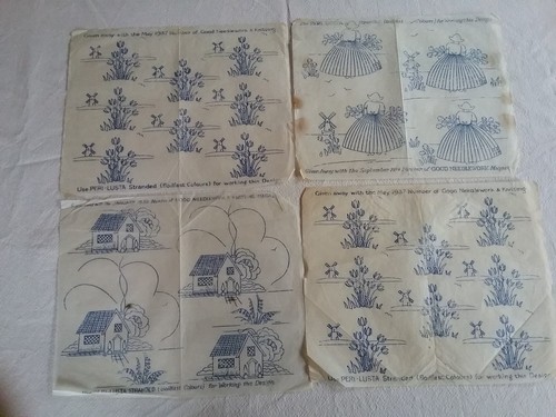 Vintage 1930 embroidery - 4x,