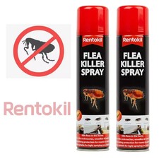 RENTOKIL FLEA KILLER  FLEA SPRAY FOR HOME DUST MITE HOUSEHOLD KILLER 300ML PACKS