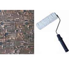 Concrete Cement Landscape Curb Slate Embossed Textured Roller Stamp Large 8 Inch