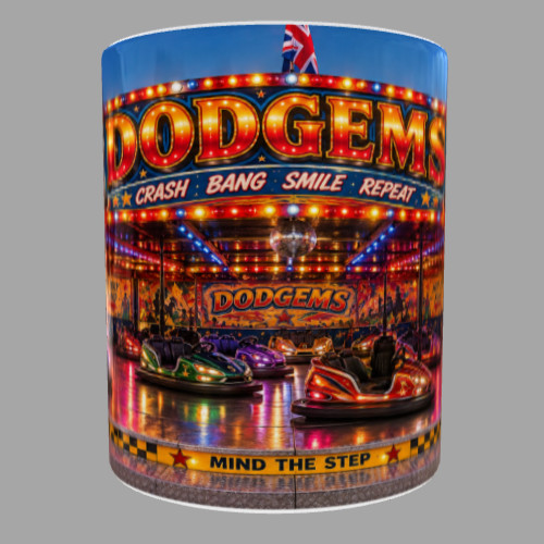 Dodgems fairground mug bumper - fairground,