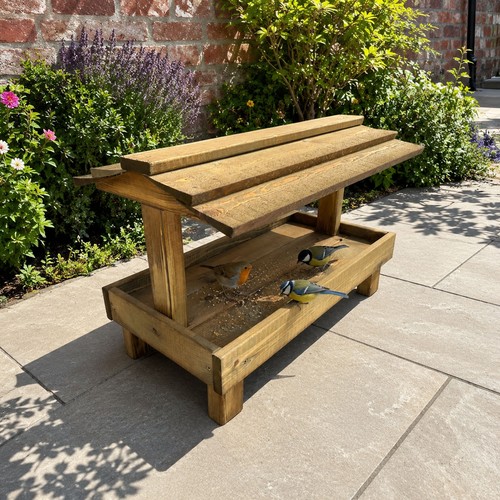 Ground wooden bird - bird, table