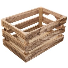  Storage Box Organizer Wood Crates for Display Vintage Basket Bin