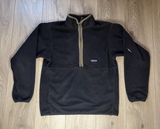 Men’s Patagonia Synchilla Fleece Medium 1/2 Zip Marsupial Pullover 25735 Black