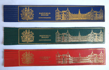 Hatfield House LEATHER BOOKMARK Hertforshire Coat of Arms English Manor Souvenir