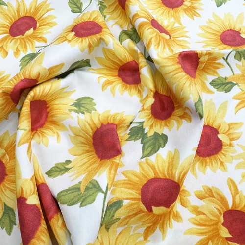 Sunflower fabric yellow - fabric,