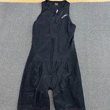 2XU Womens Tri Suit Large Sleveless Running Marathon Thriathlon Black