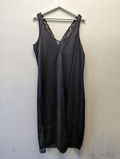 Vintage Black Satin Look Size