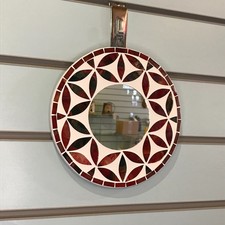 Red Flower Mosaic Tile Wall