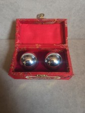 Shouxing De-stress Chime Meditation Baoding Chrome Balls w/ Bell Original Case