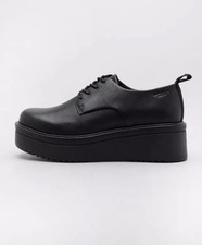 Vagabond Tara Black Leather Lace Up Shoes- Size UK 6 EU 39 RRP £119.99- Gorgeous