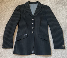 PIKEUR EPSOM ladies black pin stripe show jacket size 40 pit to pit 19 inches