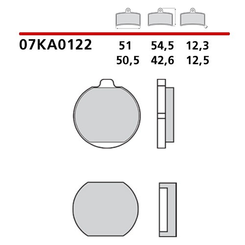 07ka0122 brake pads - pads, brembo