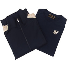 SikSilk Mens Navy Track Top &