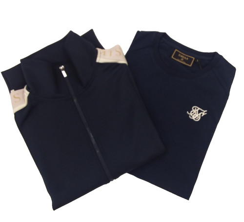 Siksilk mens navy - top, &