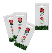 England Rugby Pin Badge x 4  - Official RFU Rose Merchandise Supporter Item 4 Pk