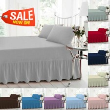 Extra Deep Fitted Valance Sheet / pillow case Poly-Cotton Bed Sheet in All Sizes