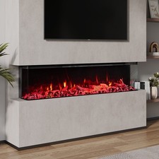 Led fireplace media wall - media, fire