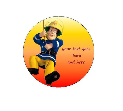 Fireman sam edible cake topper - cake,