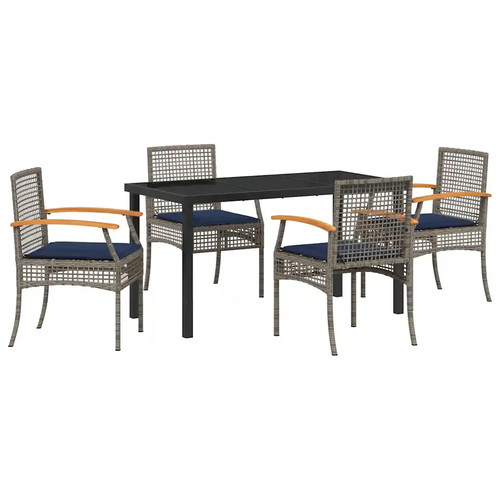 Garden dining set with cushion - set,