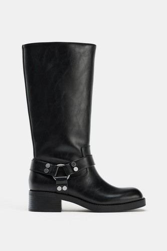 Zara black knee - black, knee-high