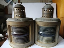 Port and Starboard navigation lamps. Nauticalia. Ships lamp