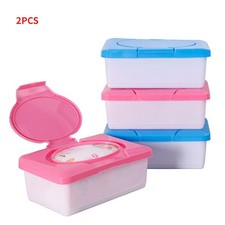 2 Pcs Wipes Dispenser Tissue Box Desk Wet Wipes Holder with Lid