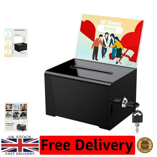 Uniclife black donation box - black,