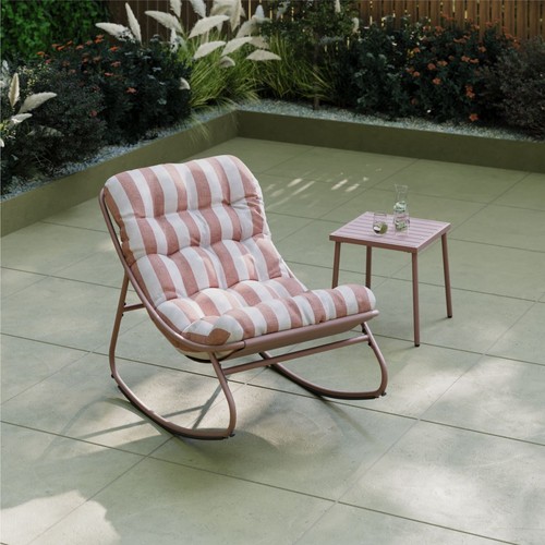 Porto terracotta stripe - terracotta,