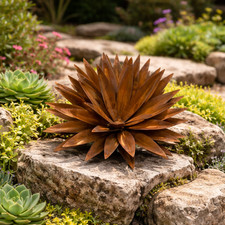 Rust Metal Flower Wall Art