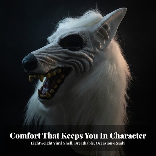 Wolf head mask realistic - mask,