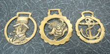 3 x horse brasses ships anchor