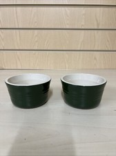Le Creuset Green 2 Ramikin Small Ramekin Dish Pots Butter Table Wear Dining Cute