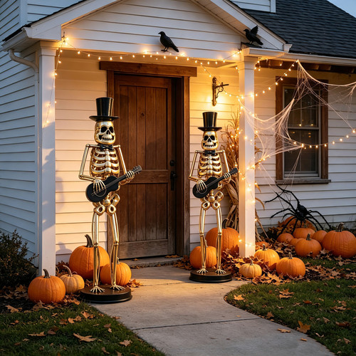 Halloween skeleton guitar - skeleton,