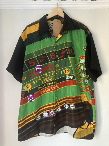 Vintage poker bowling shirt - vintage,