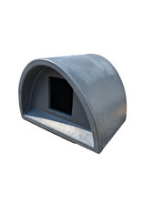 WATERPROOF OUTDOOR CAT KENNEL  PLASTIC CAT HOUSE - Dark Grey