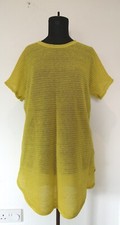 Oska Yellow Line Blend Knit Oversize Lagenlook Tunic Top Dress Size 1
