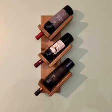 Handmade Wooden Wall Wine Rack | Vertical Bottle Holder | Space Saving Wine