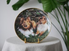 Danbury Mint Collector Plate, Leisure Time by Edward Aldrich, Shetland Sheepdog