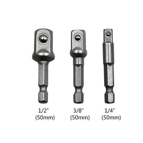 3pc drill socket adapter set - 3pc,