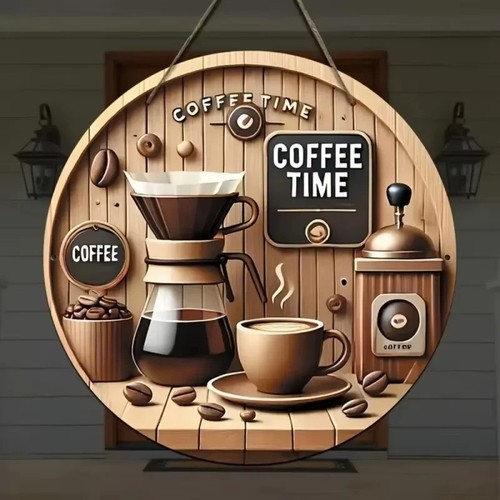 1vintage wooden coffee time - 1vintage,