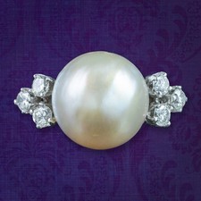 Vintage Mabe Pearl Diamond